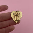 Bride and Groom Heart Engraved Pendant