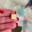 Padlock Charm with Star Engraving