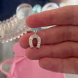 Diamond Horseshoe Charm