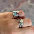 Small Tourmaline Cartier Tank Ring