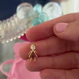 Purple Girl Ball Chain Charm
