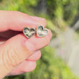 Rainbow Heart Stud Earrings
