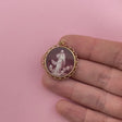 1932 Mother Mary Medallion with Enamel and Shell