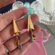 Modern Dangling Gemstone Earrings