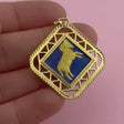 Aries Cut-Out Tablet with Blue Enamel by Unoaerre
