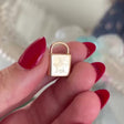 Padlock Charm with Star Engraving
