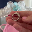 Small Tourmaline Cartier Tank Ring