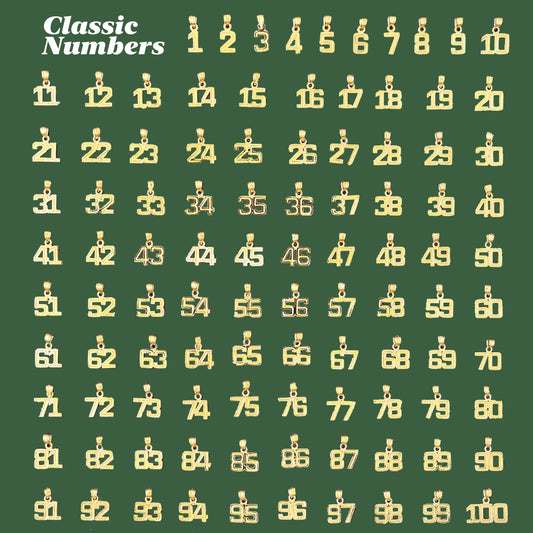 Classic Number Charm (Pre-Order)