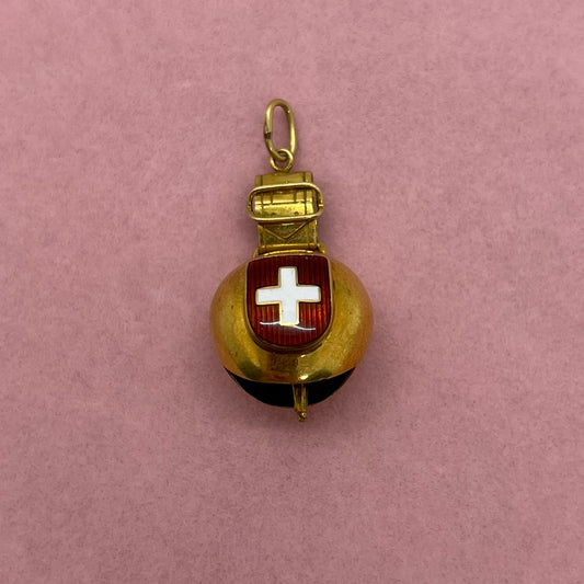 Enamel Swiss Bell with Buckle Detail