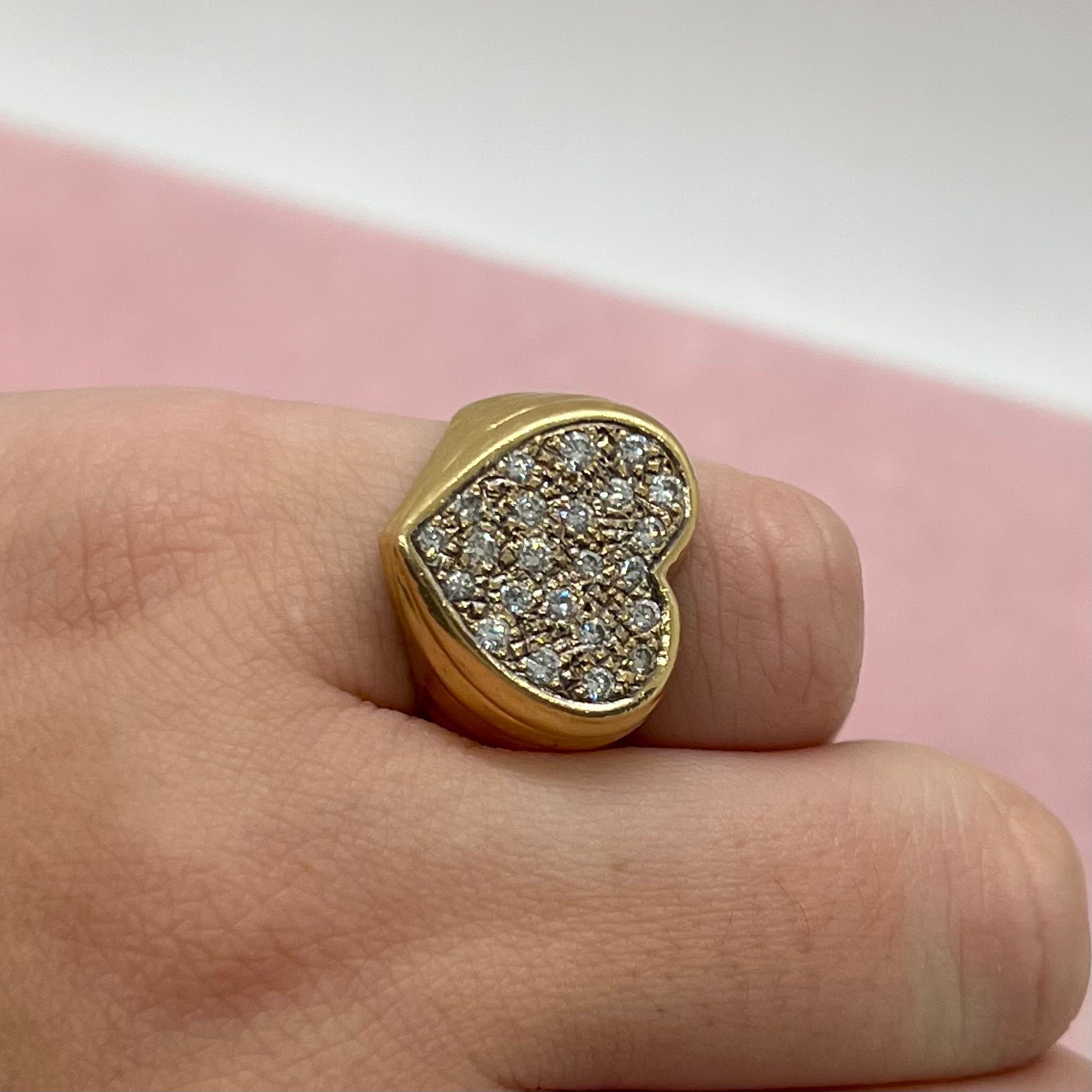 XL Diamond Heart Ring
