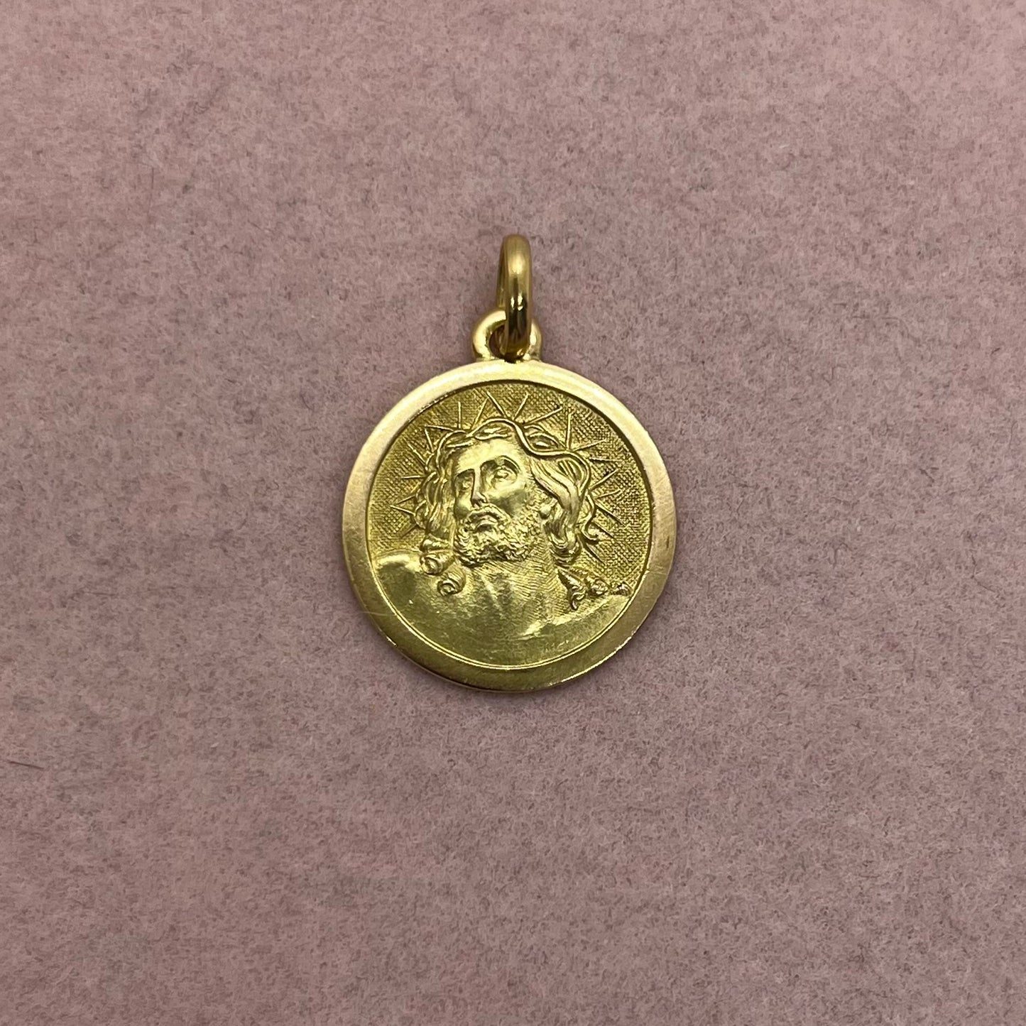 Jesus with Crown of Thorns Medallion