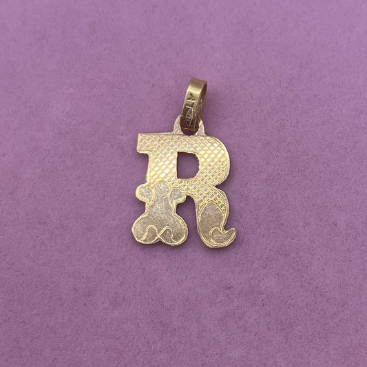R Initial with Engraving