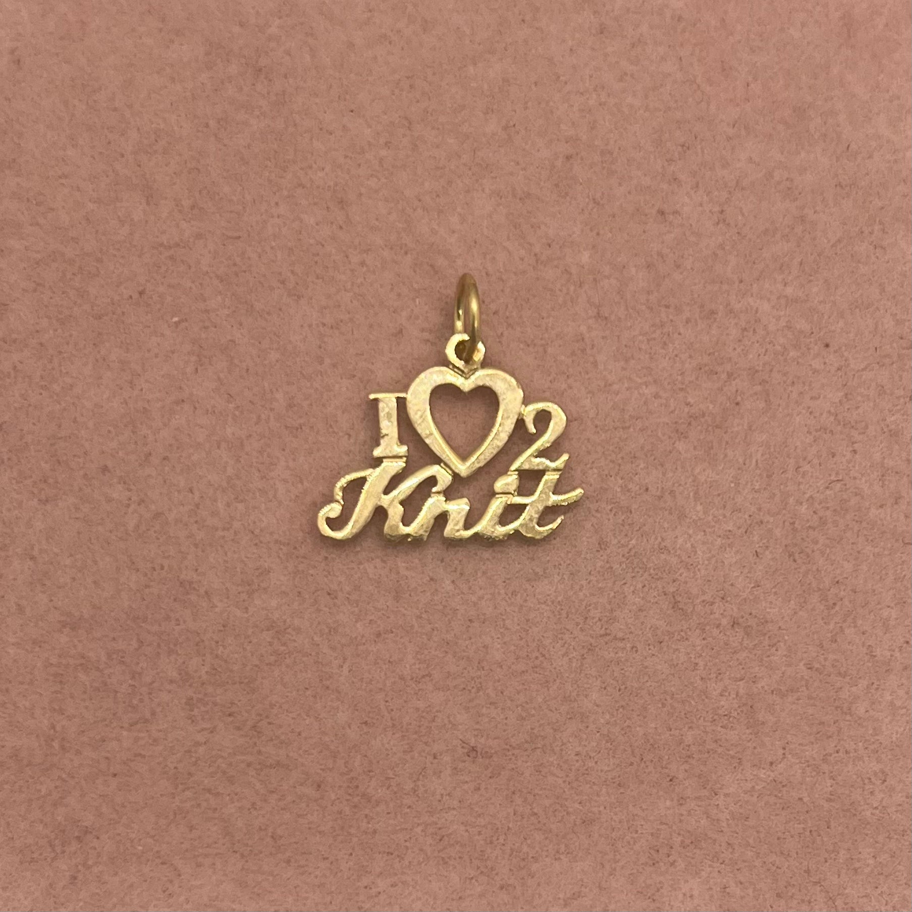 'I Love To Knit' Charm (Pre-Order)