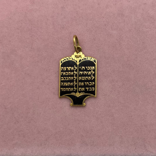 The 10 Commandments Pendant with Enamel
